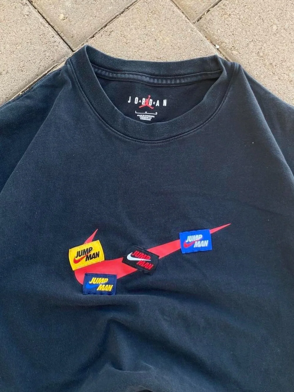 Jordan black t-shirt with red and blue accents - Picture 3 of 4